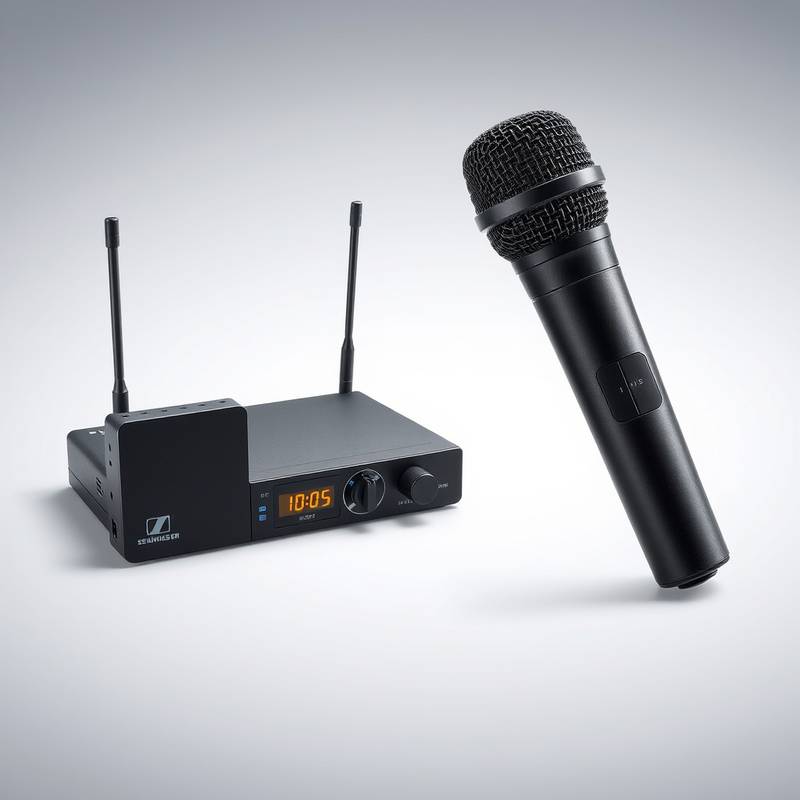 Sennheiser EW 100 G4 drahtloses Mikrofonsystem mit Sender und Empfänger.
